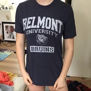 Navy Belmont  university t shirt